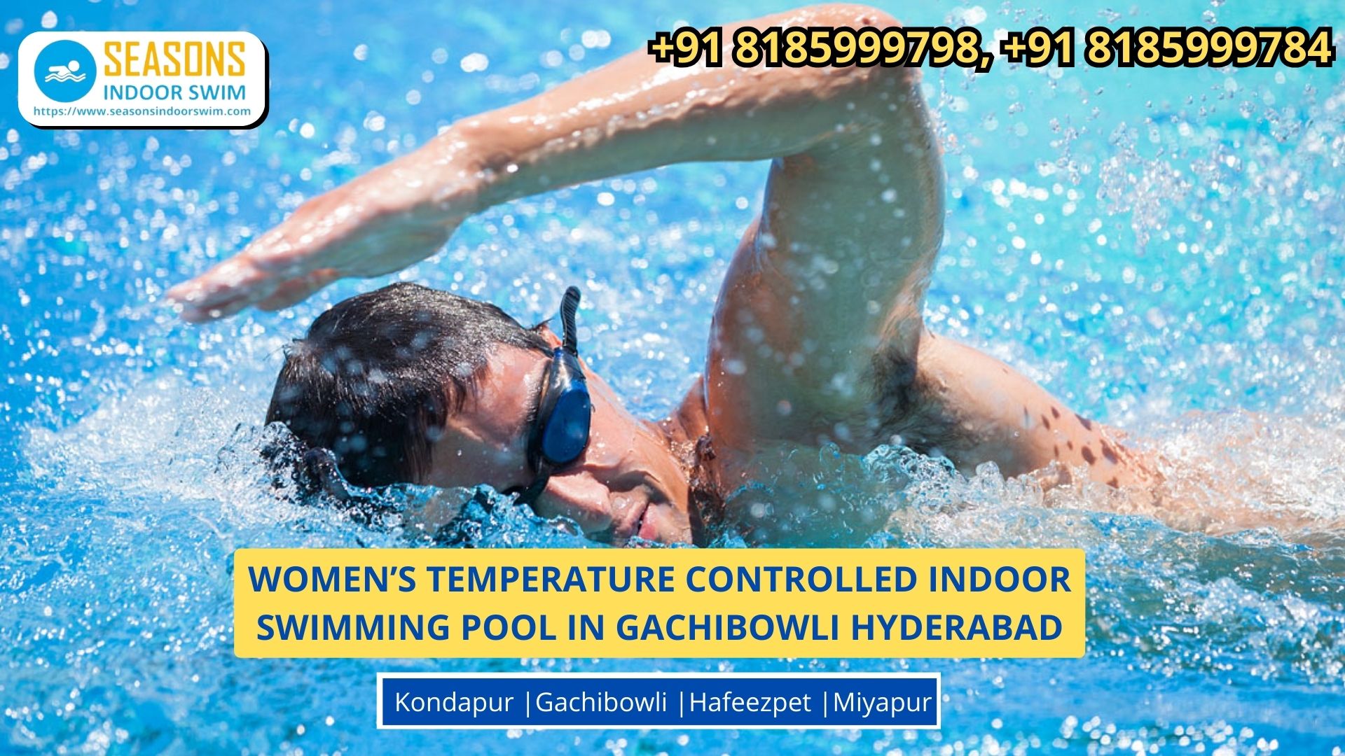 Mens Temperature Controlled Indoor Swimming Pool in Gachibowli