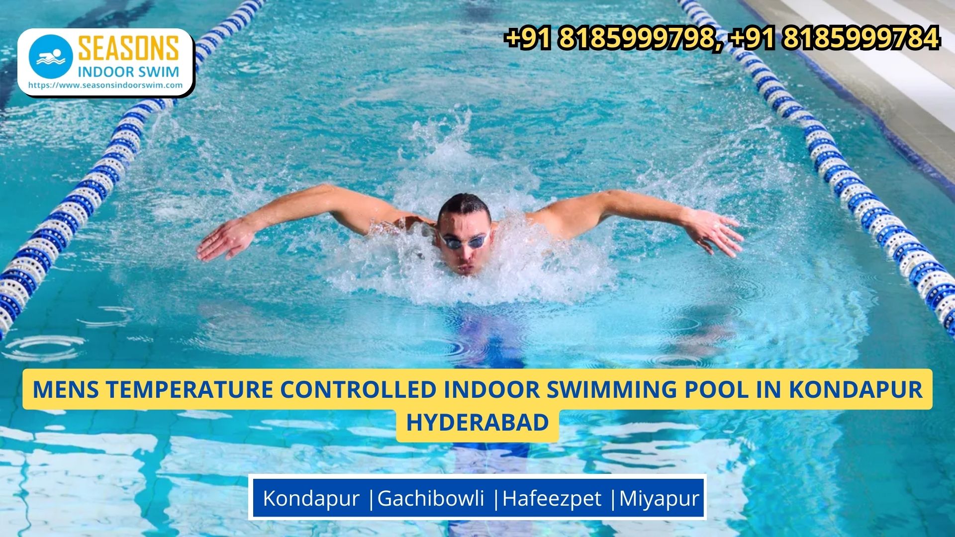 Mens Temperature Controlled Indoor Swimming Pool in Kondapur